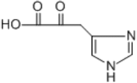 Structure of 咪唑-4-丙酮酸 CAS 2504-83-8